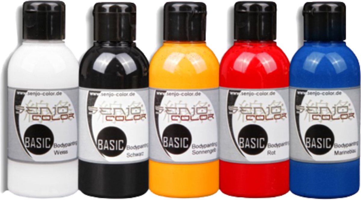 Senjo-Color Basis kleuren set 75ml airbrushschmink | Airbrushschmink waterbasis